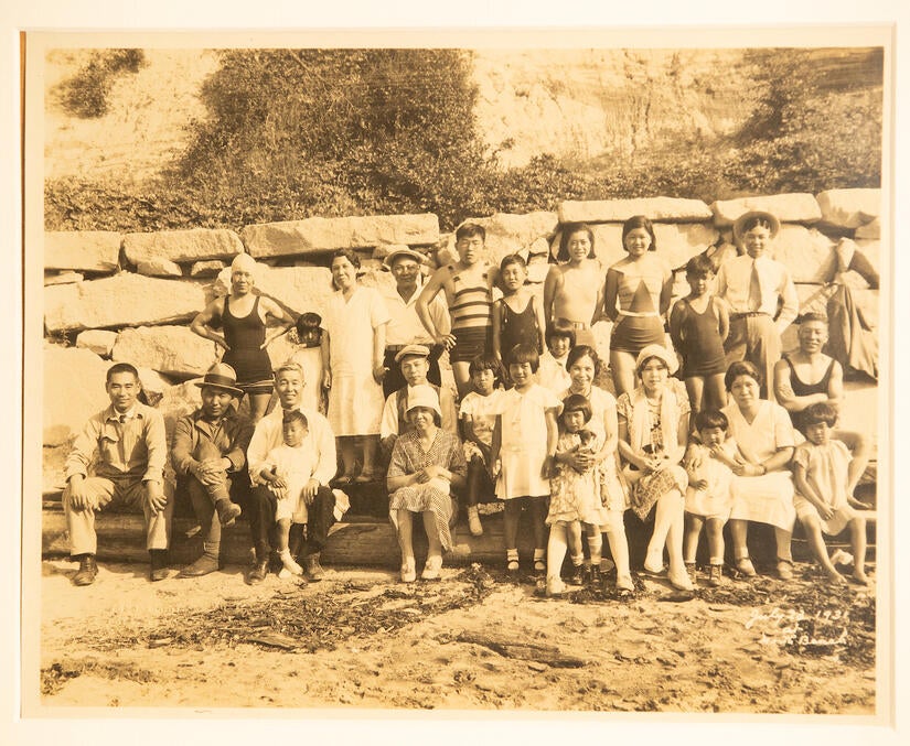Megan Asaka's great-grandfather and young daughter (Asaka's grandmother), are shown in this 1931 portrait in Seattle. (Photo courtesy of Megan Asaka)